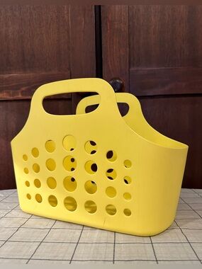 Vintage K-Mart plastic jelly tote • indestructible! • flexible and soft-ish
